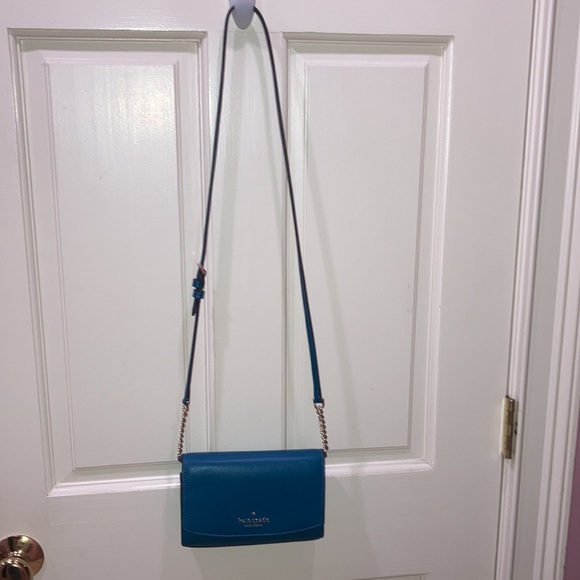 Kate Spade Staci Dark Peacock Blue Crossbody Purse Bag - Picture 16 of 16